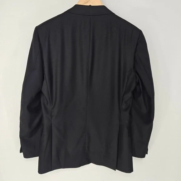 Suitsupply Blazer Mens 38S Black Lazio Slim Fit Vitale Barberis Canonico Wool